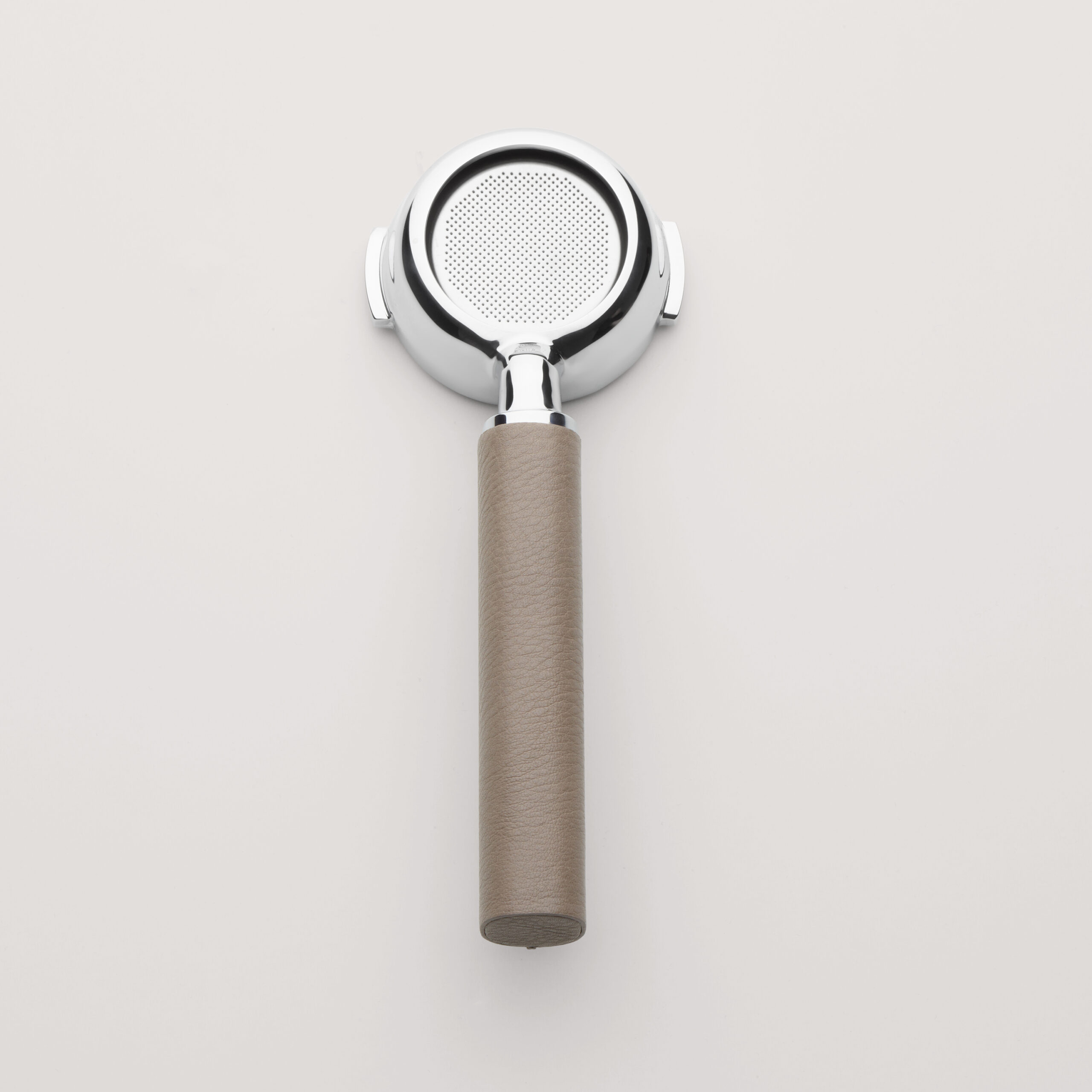 Bodenloser Siebträger Leder elephant grey